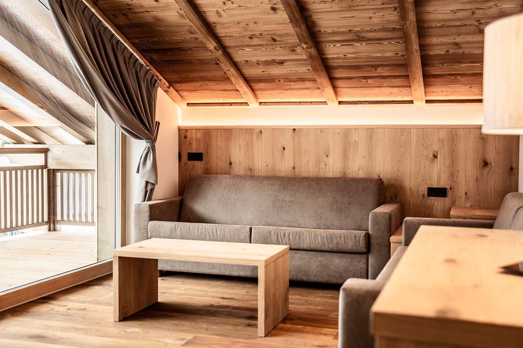 Luxusferienwohnung Chalet Dolomiti - Wohnzimmer
