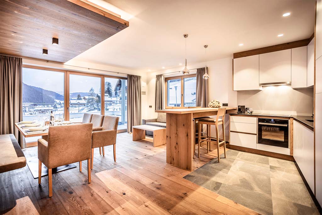 Luxusferienwohnung Chalet Plazola - Wohnküche