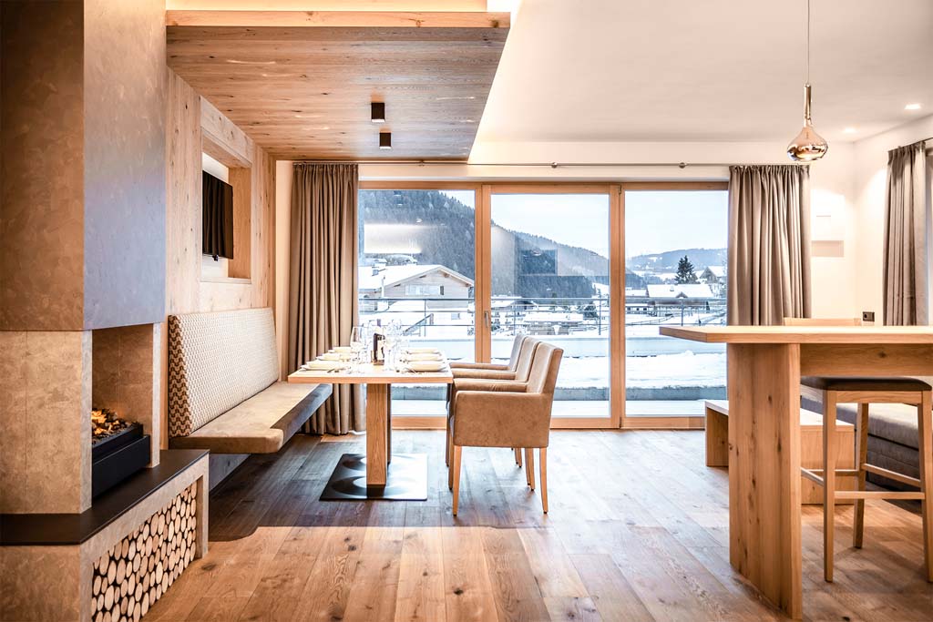 Luxusferienwohnung Chalet Plazola - Stube