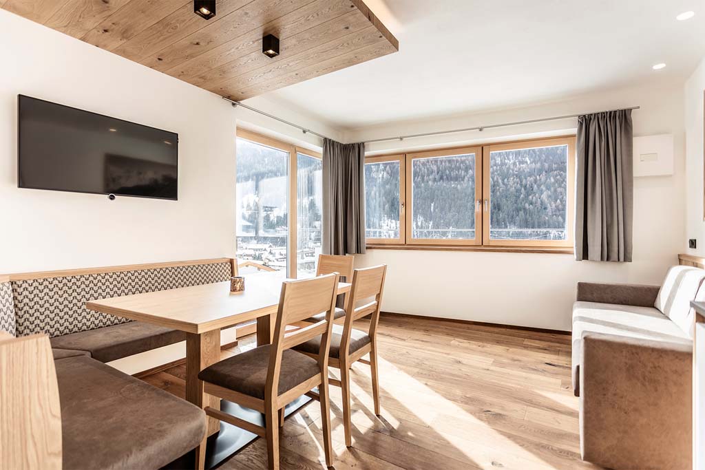 Luxusferienwohnung Suite Puez - Wohnküche