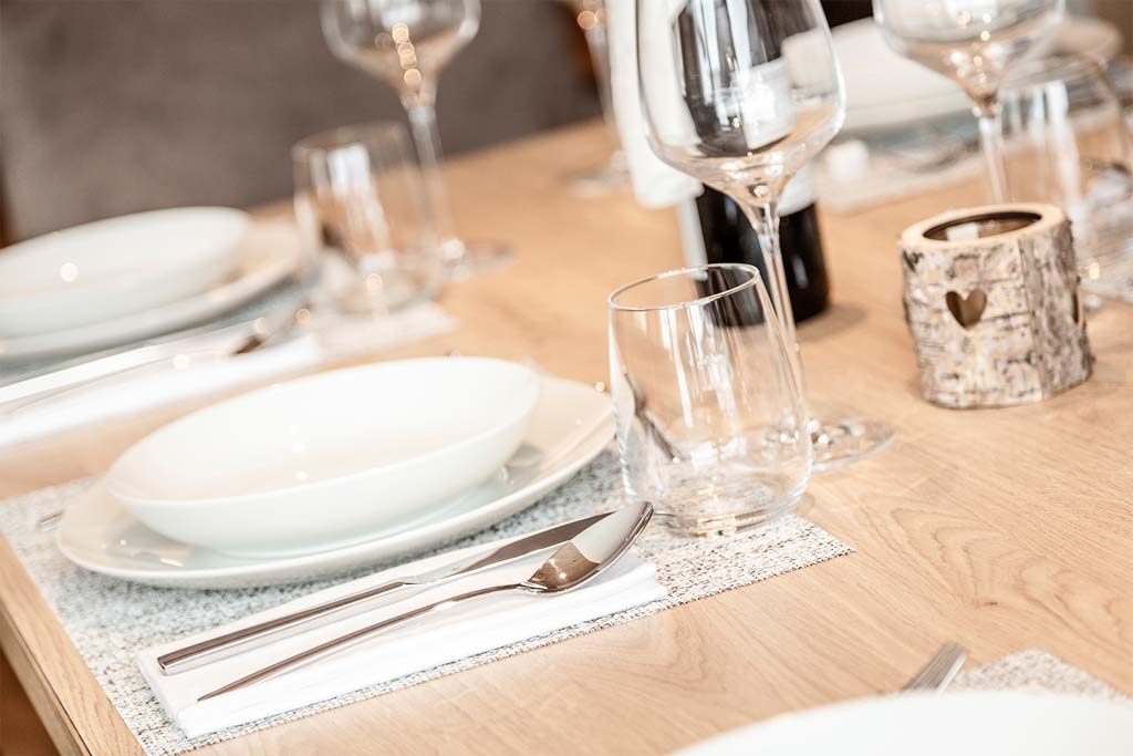 Luxusferienwohnung Suite Puez - Gedeck